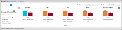 Macro scenario analysis can be customized.