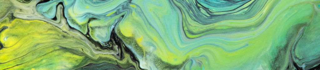 Yellow and green liquid swirls