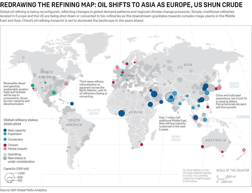 Global Oil Refinery Map