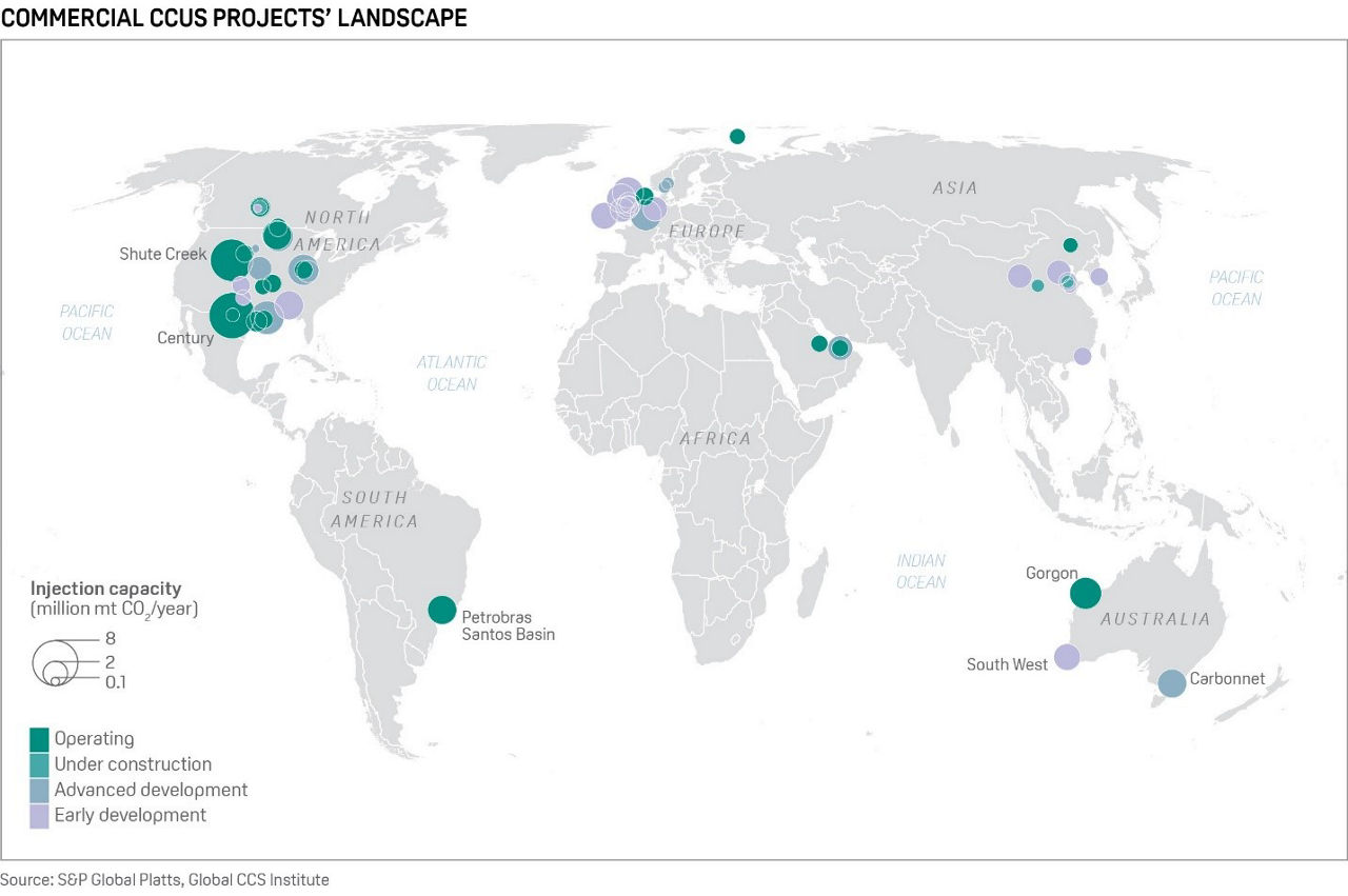 Global CCUS projects map