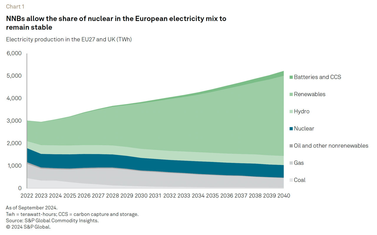 NNBs allow the share of nuclear in the European electricity mix to remain stable