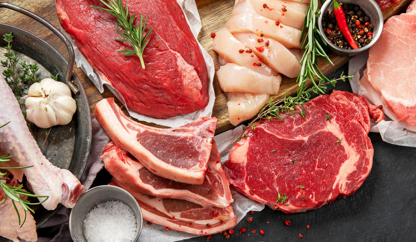 ariel view of meat