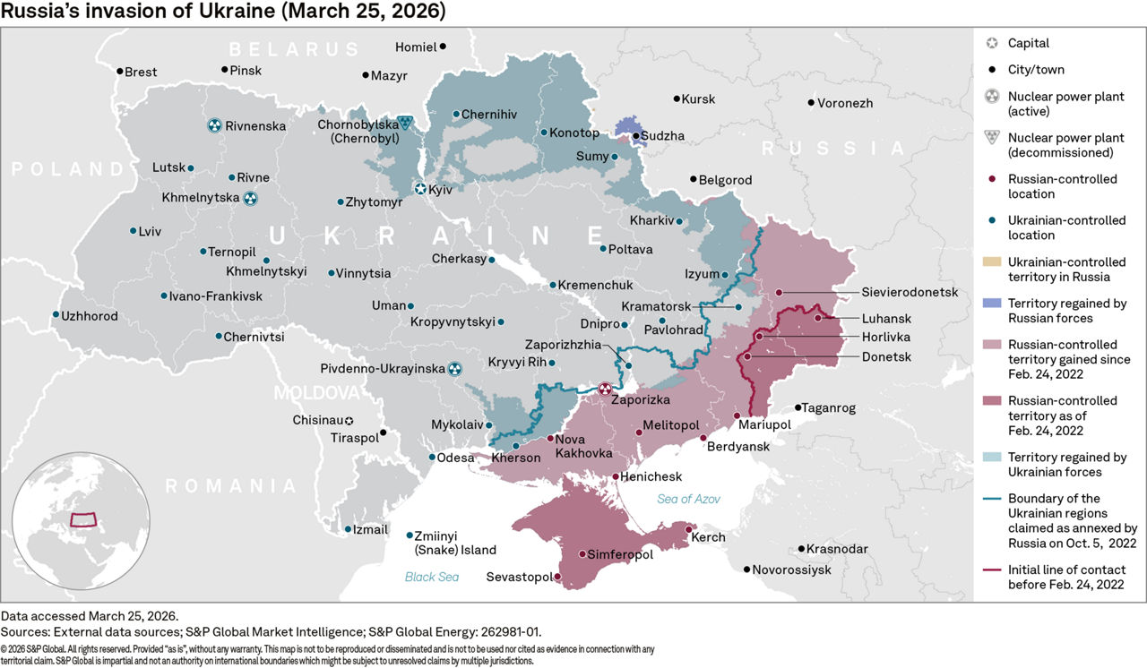 Russia's invasion of Ukraine (map)