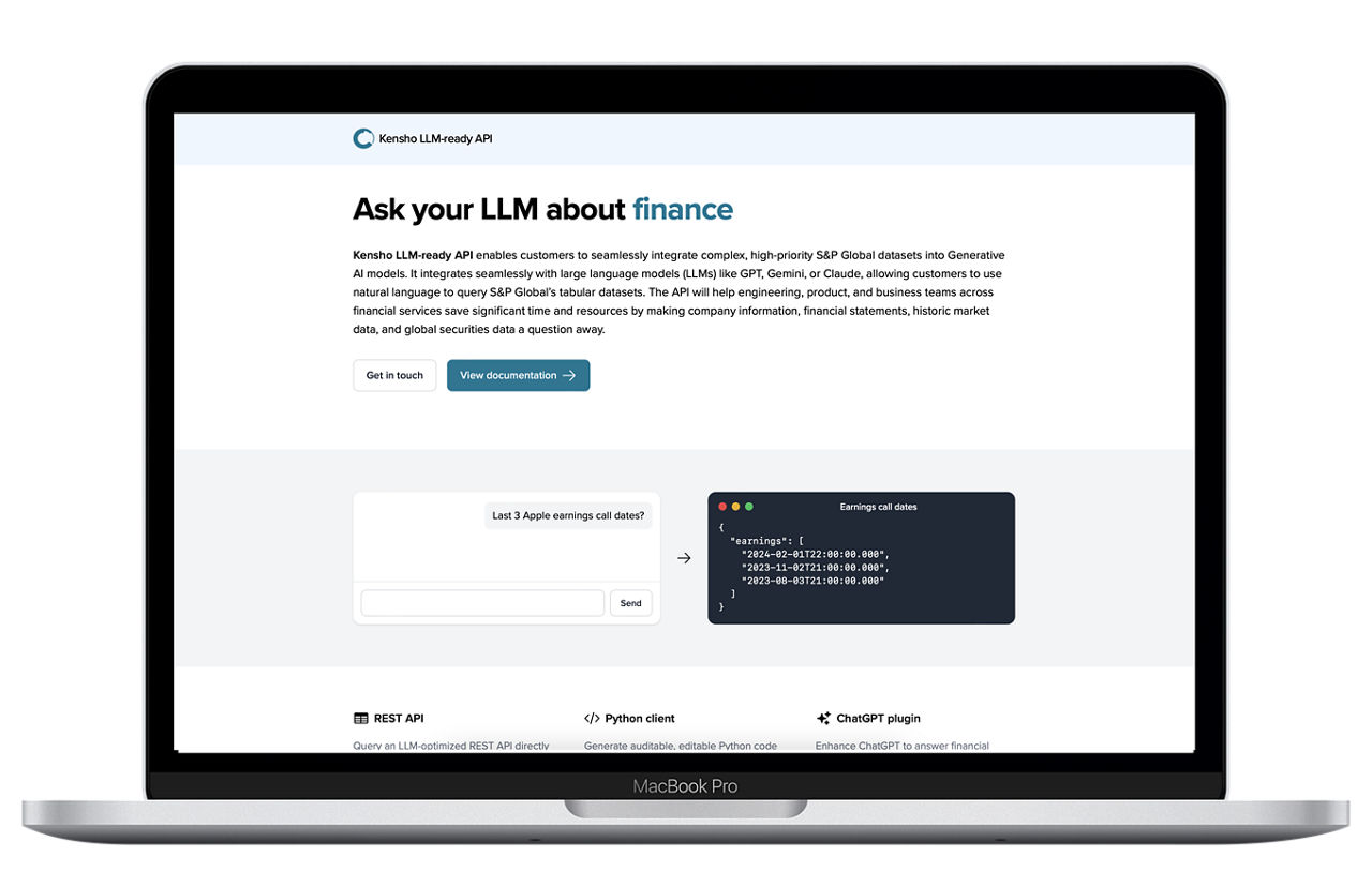 Kensho LLM API