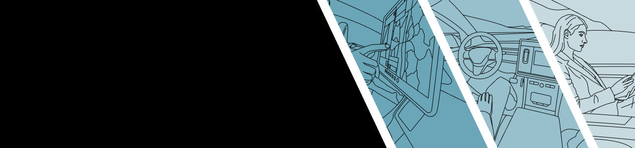 Digital illustration view of automotive industry trends