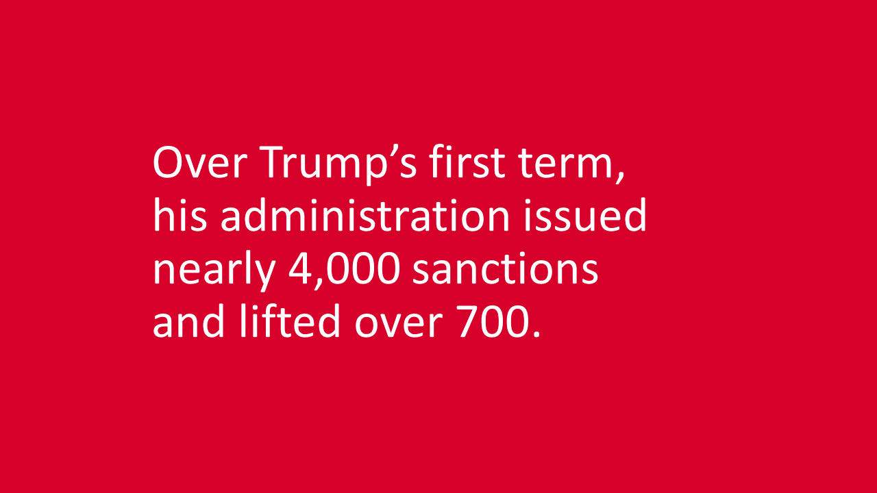 Sanctions during Trump's first term