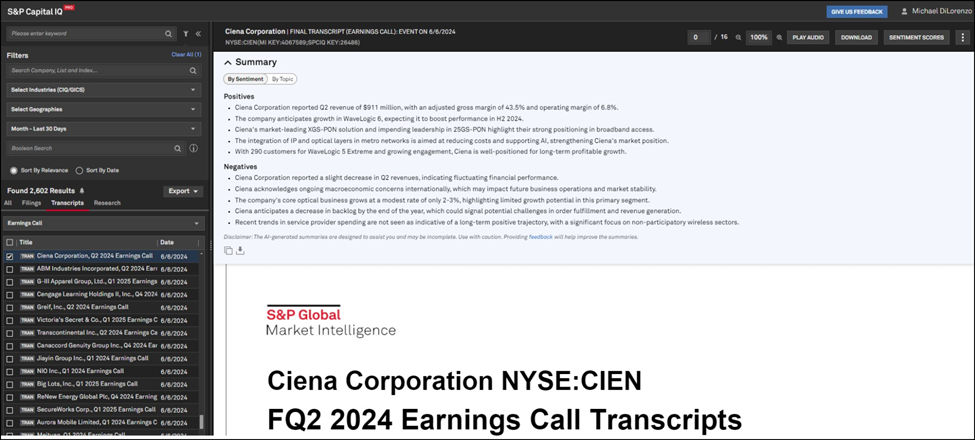 Earnings Call Transcripts Summarization