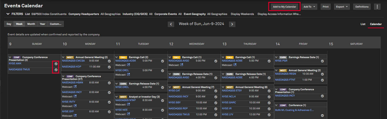 events my calendar auto sync