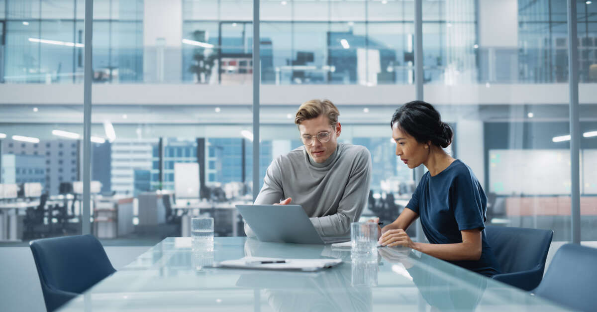 Blue and white flags blowing in the wind