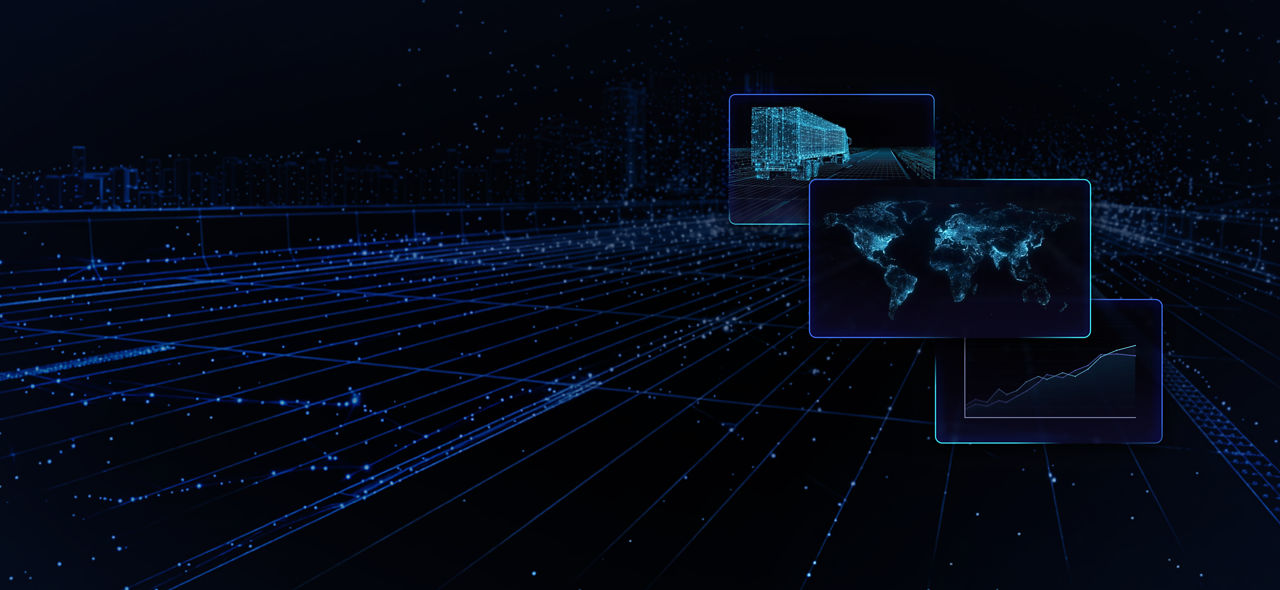 Digital illustration view of automotive industry trends