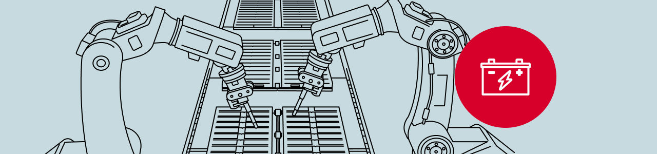 Graphic illustration of semiconductor chip production line