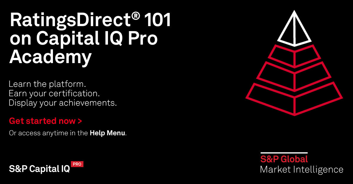 RatingsDirect Capital IQ Pro with Academy 101